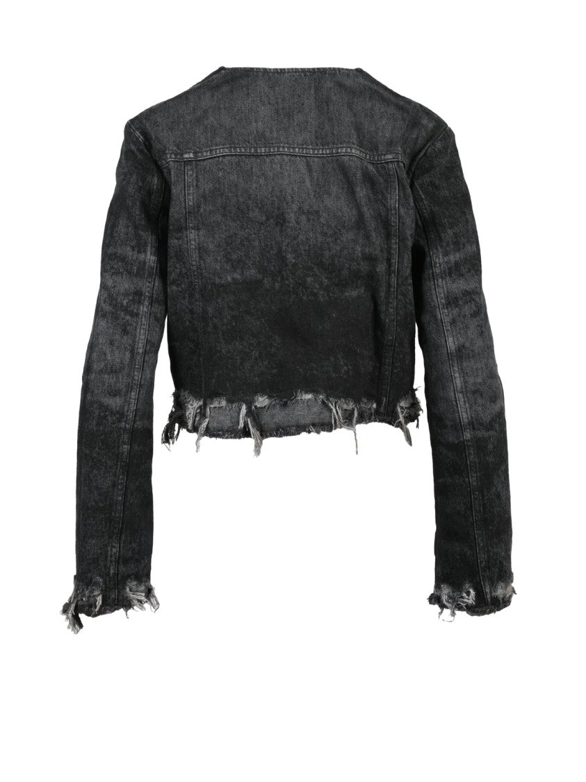 Diesel Black Cotton-Blend Denim Jacket