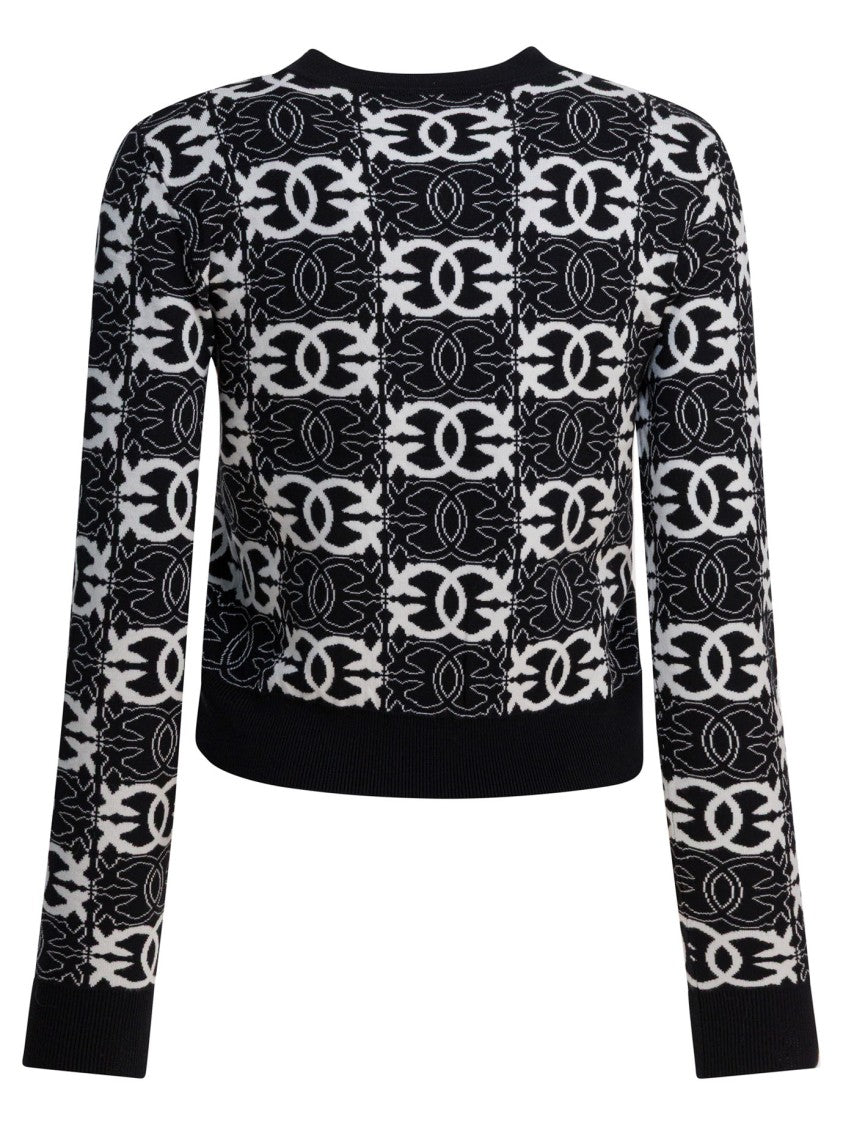 Pinko Black Viscose-Poly Knitwear