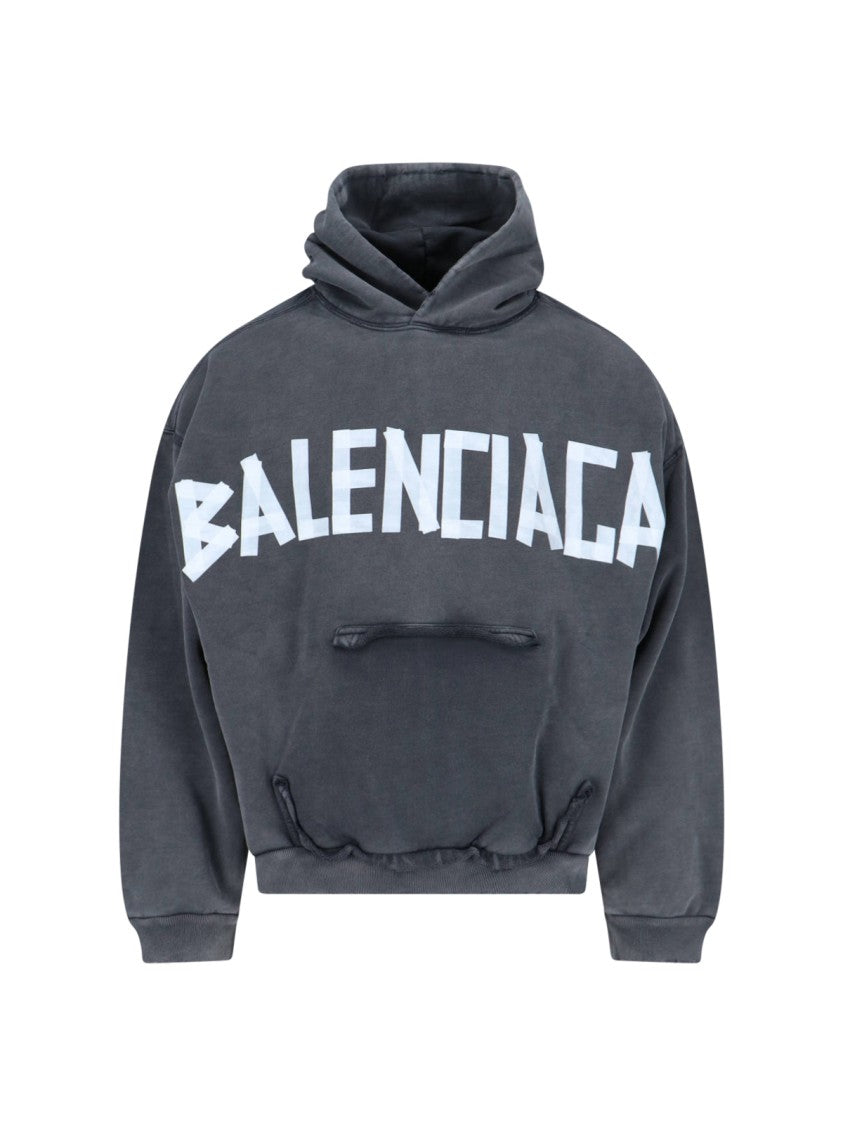 Balenciaga "Tape Type" Hoodie – Olive Green