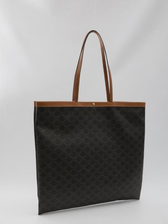 Celine Canvas Tote Bag With Distinctive Pattern