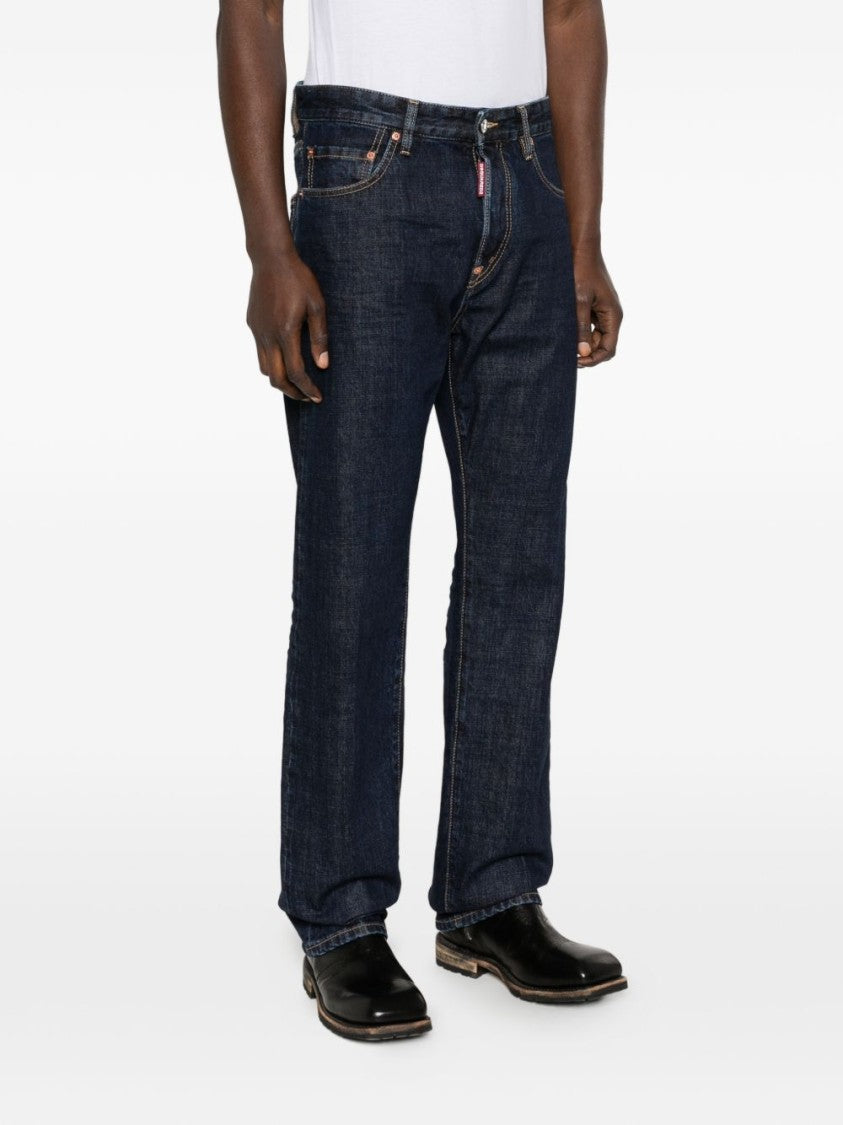 Dsquared2 Dark Indigo Straight-Leg Denim Jeans