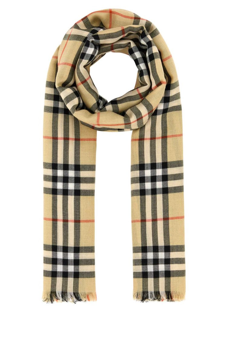 Burberry Embroidered Cashmere Blend Scarf