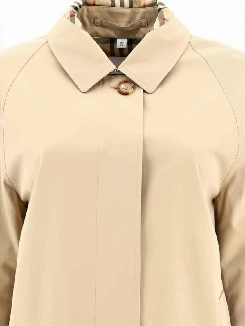 Burberry Minimalist Cotton Coat With Tailored Silhouette