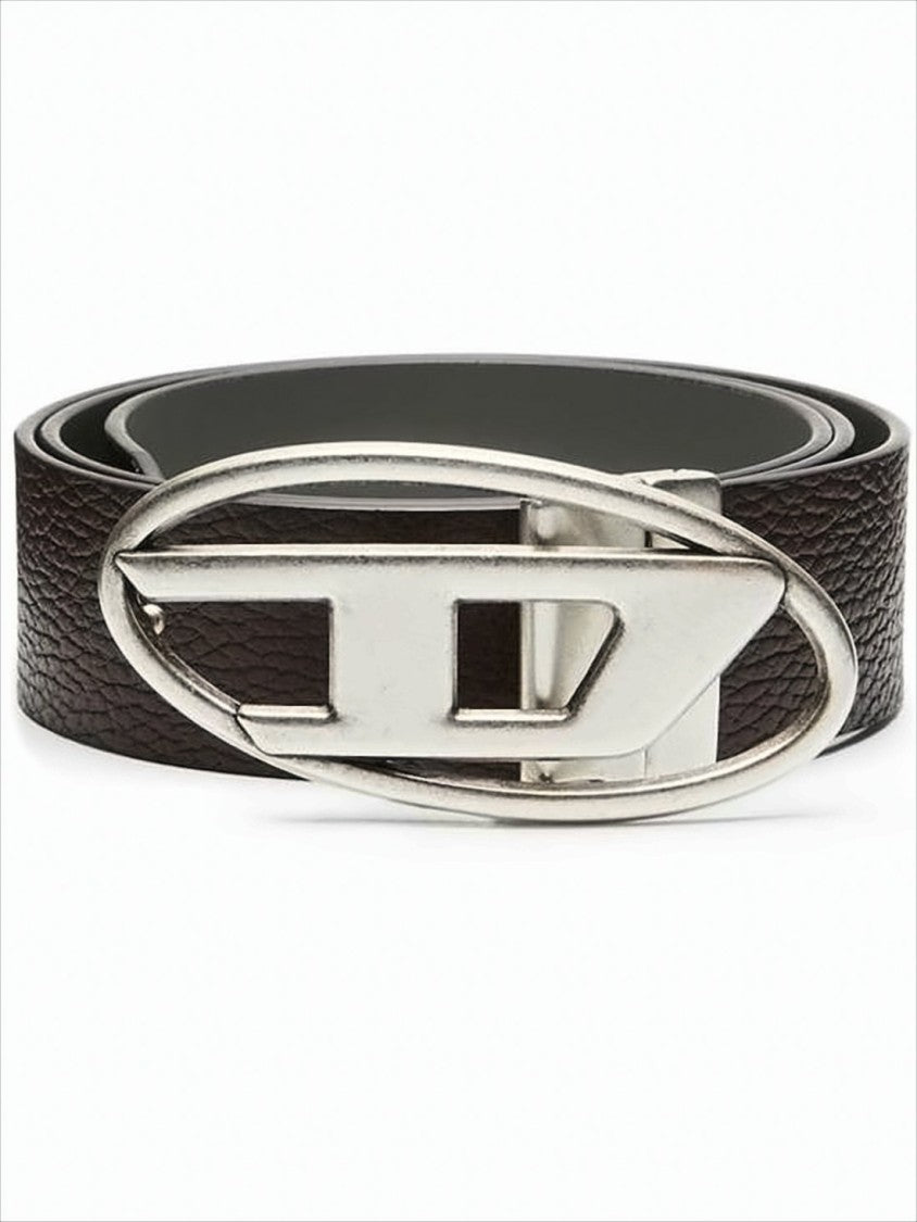Diesel Textured Brown Leather Belt