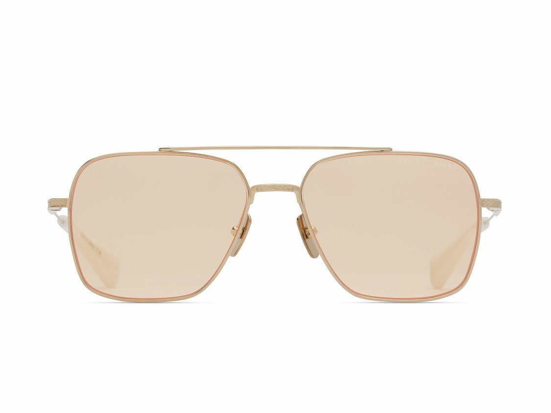 Dita Flight-Seven Sleek Square Titanium Sunglasses