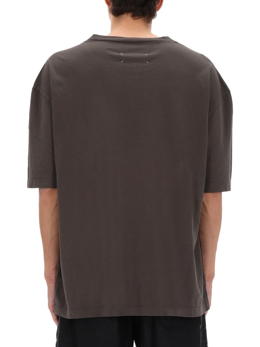 Maison Margiela Loose Fit Chest Logo Cotton T-Shirt