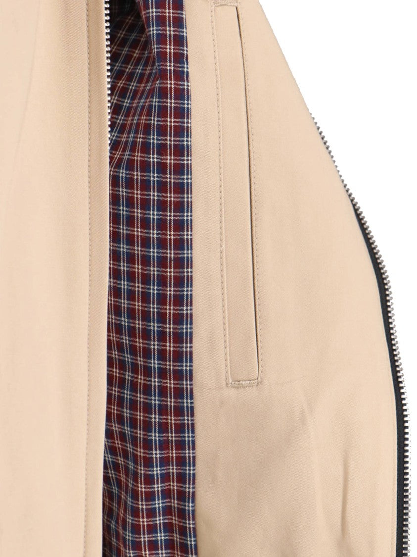 Tonywack Structured Beige Jacket With Front Zipper