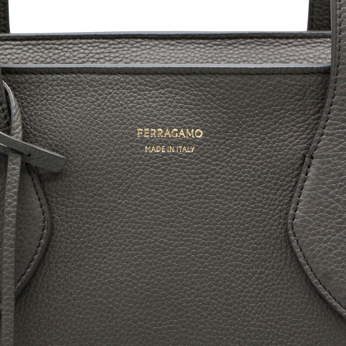 Ferragamo Black Leather Star Tote
