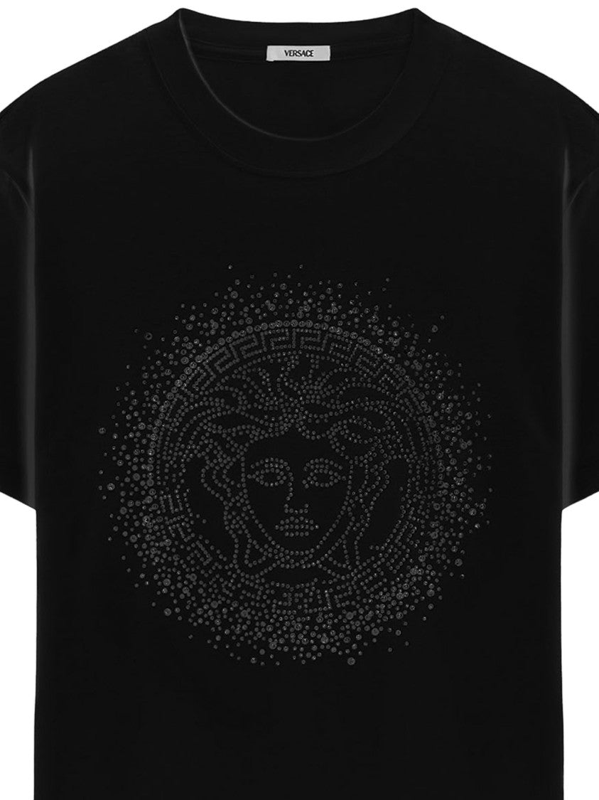Versace Black Medusa Crystal T-Shirt