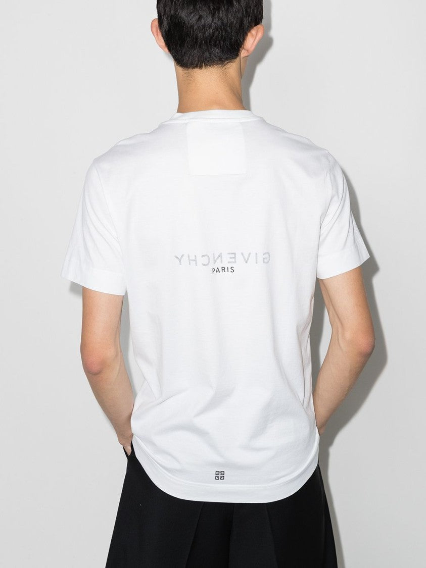 Givenchy White Cotton Logo-Print T-Shirt