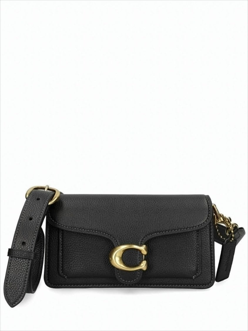 Coach Structured Black Calf Leather Crossbody Bag