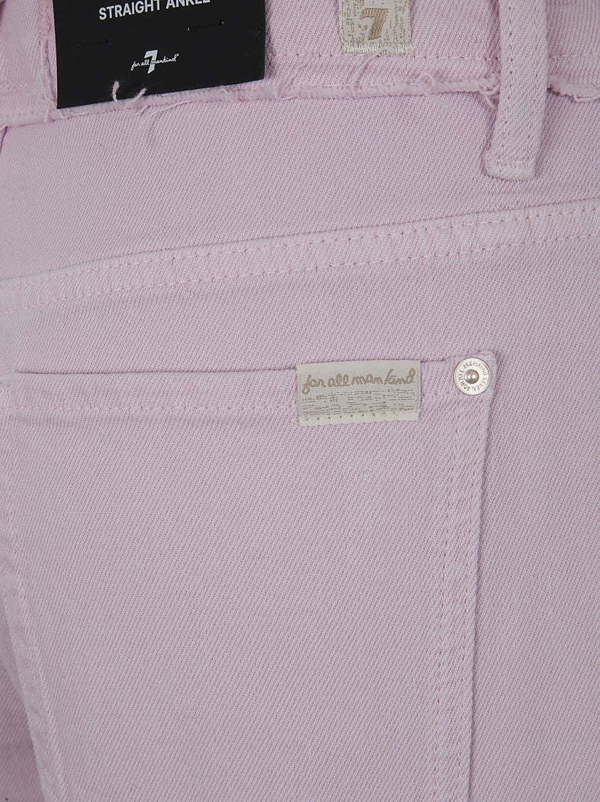 7 For All Mankind Pink And Purple Flared Jeans