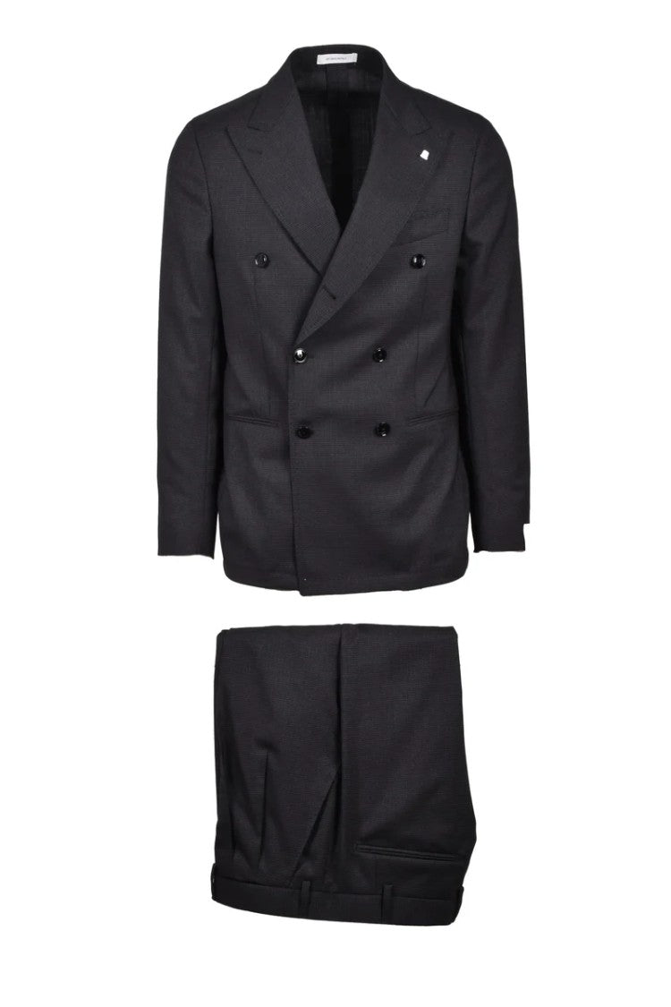 Alberto La Torre Virgin Wool Suit - Grey/Black