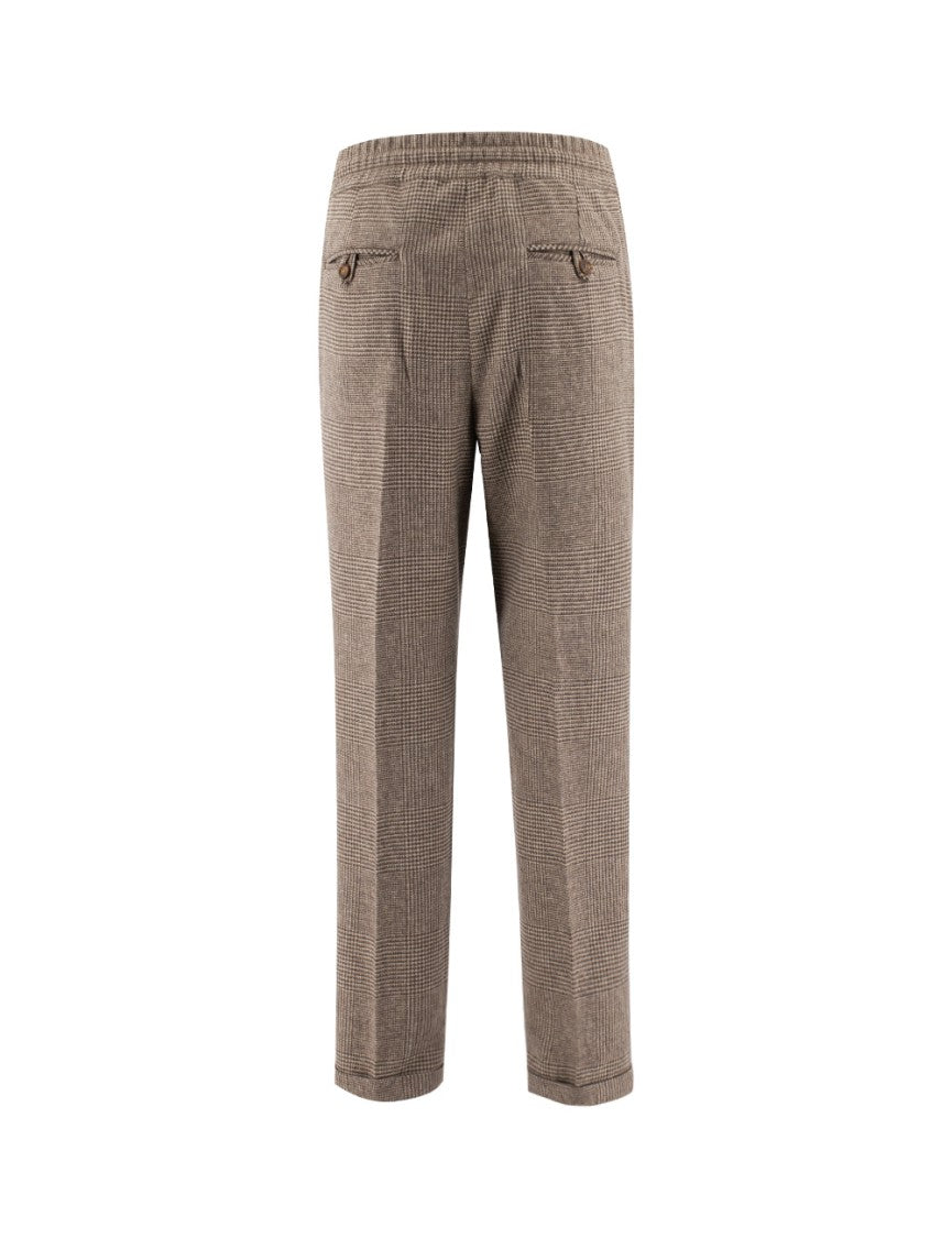 Kiton Soft Virgin Wool Brown Trousers