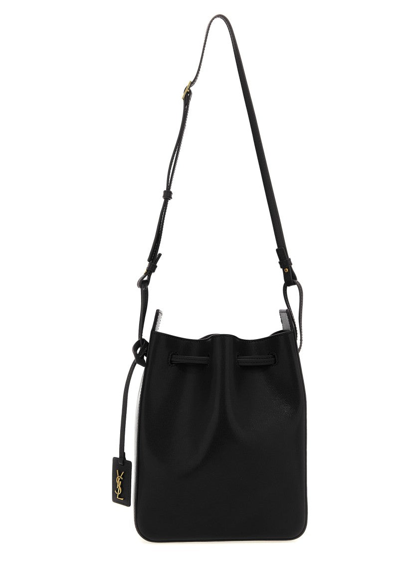 Saint Laurent Smooth Leather Bucket Bag