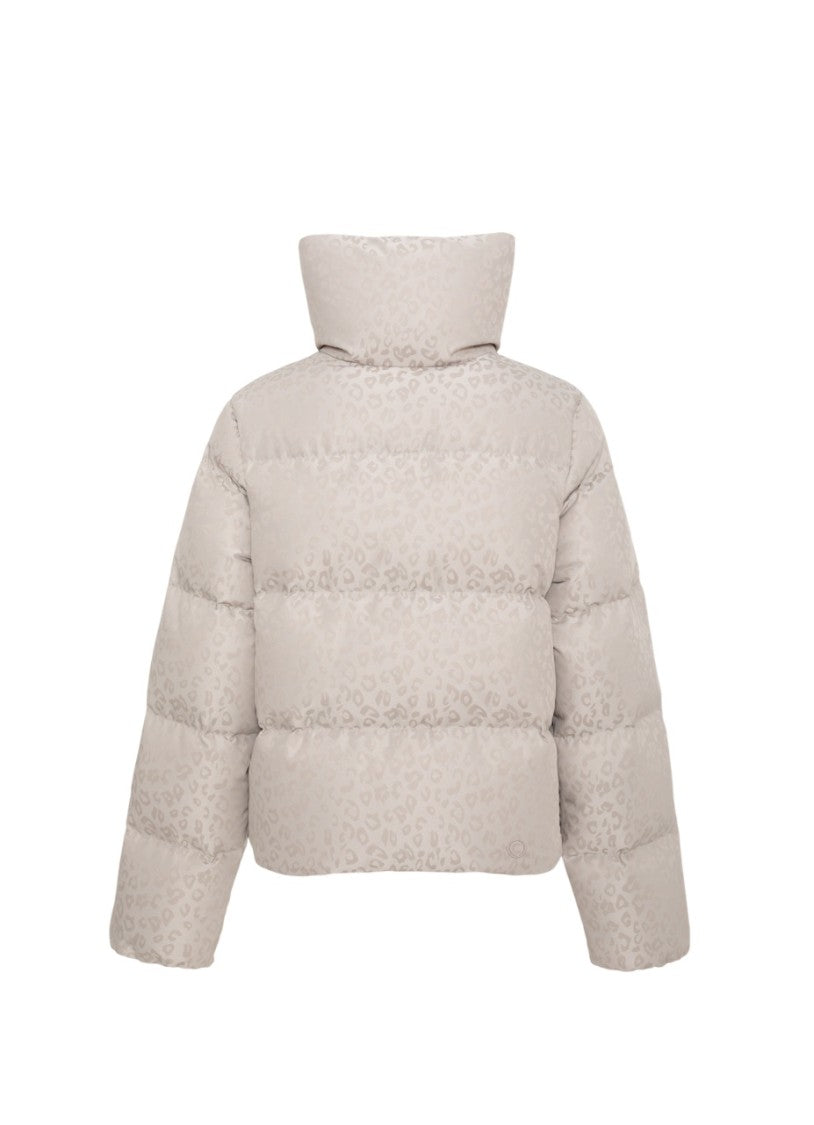 Colmar Originals Cropped Cream Coat With Animalier Pattern