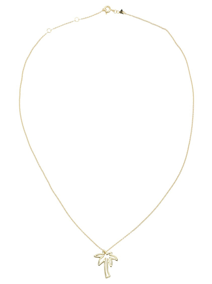 Aliita Lightweight Gold Necklace With Stylized Palm Pendant