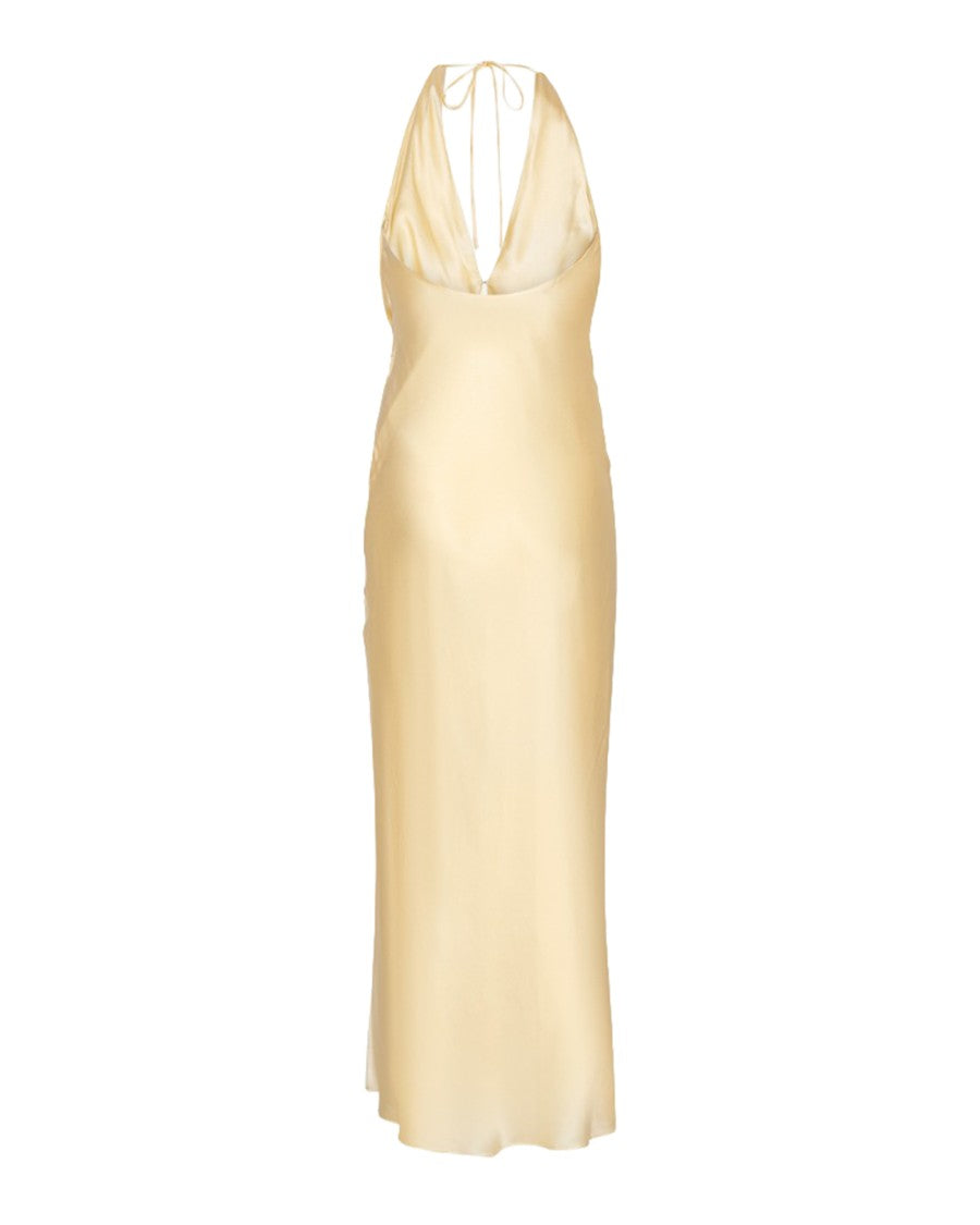 Rotate Fluid Draped Maxi Dress Crafted From Recycled Chiffon