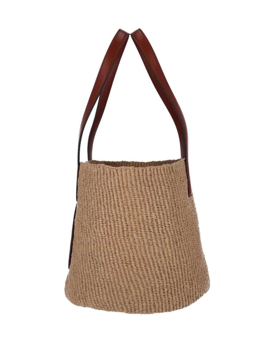 Chloé "Horse Medal" Large Tote Bag Beige