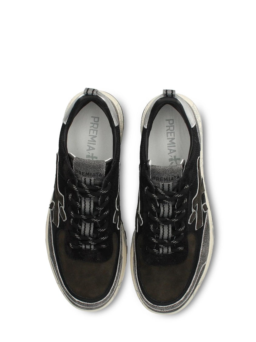 Premiata Low-Top Sneakers With Mixed Materials