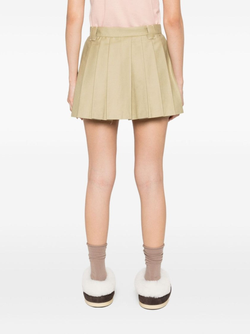 Moncler Pleated Mini Skirt With Structured Waistband
