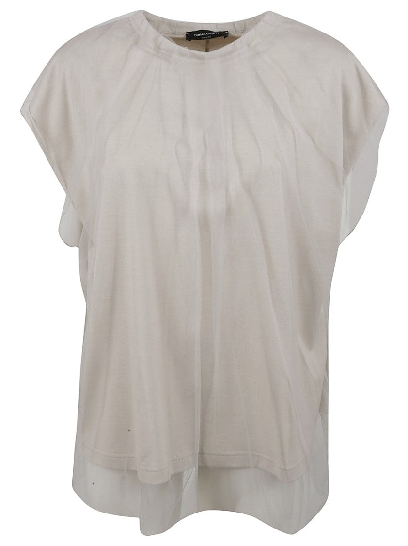 Fabiana Filippi Layered Shirt With Sheer Outer Layer