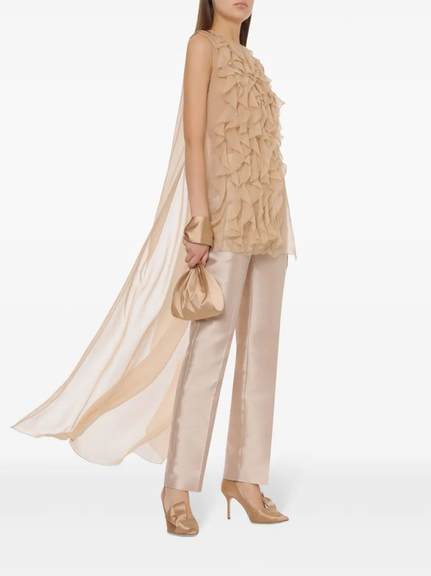 Alberta Ferretti Tailored White Shirt With Structured Collar And Elegant Fit