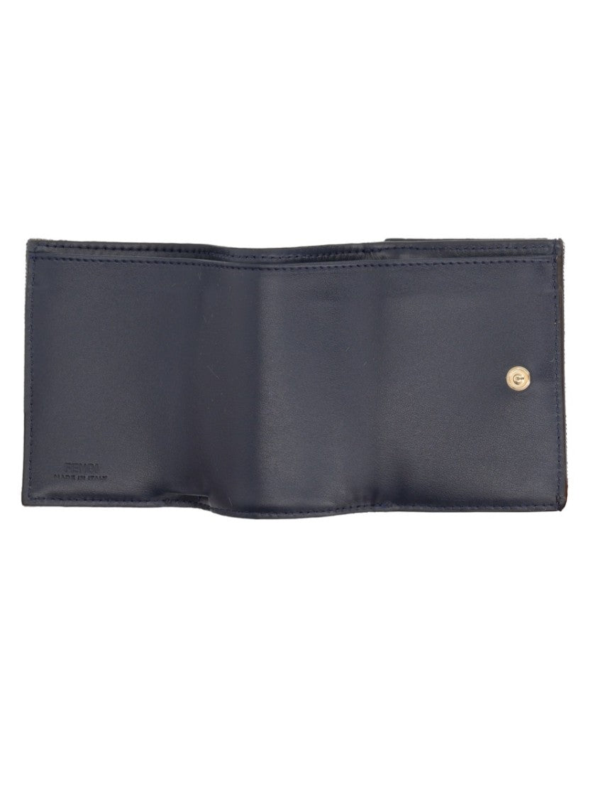 Fendi Black Trifold Baguette Wallet