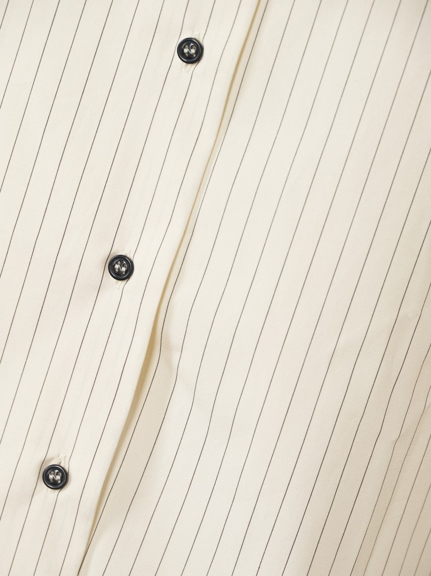 Loulou Studio Vertical Stripe Tailored Shirt