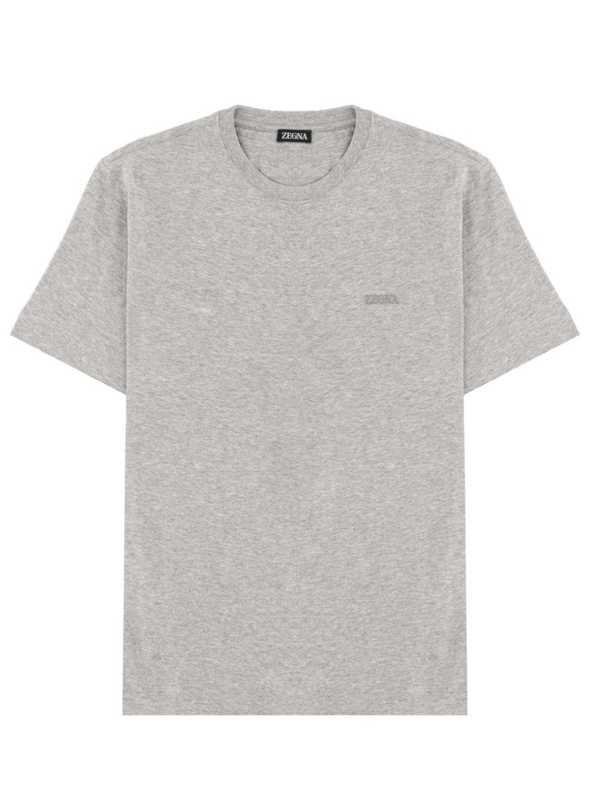Zegna Classic Crew Neckline Chest Logo T-Shirt