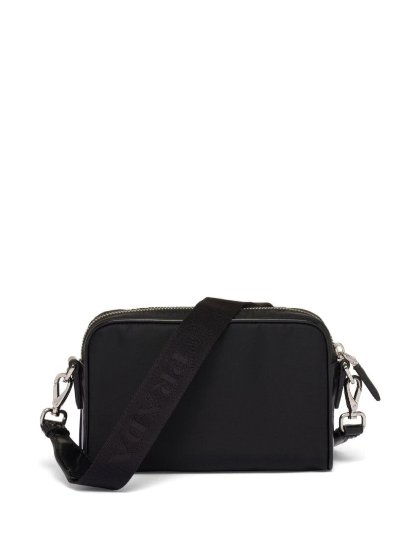 Prada Triangle-Logo Messenger Bag With Adjustable Jacquard Strap