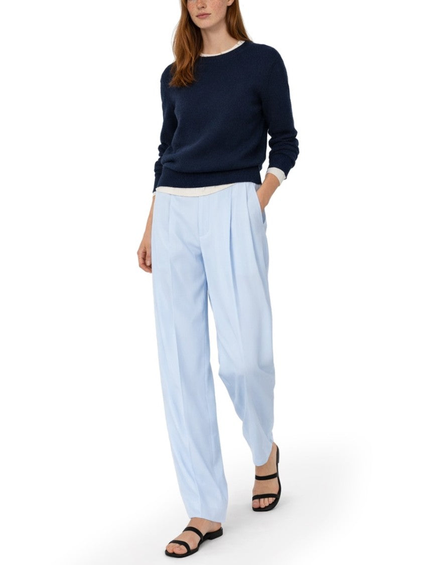 Bottega Veneta Silk Blend Tailored Pants With Front Pleats