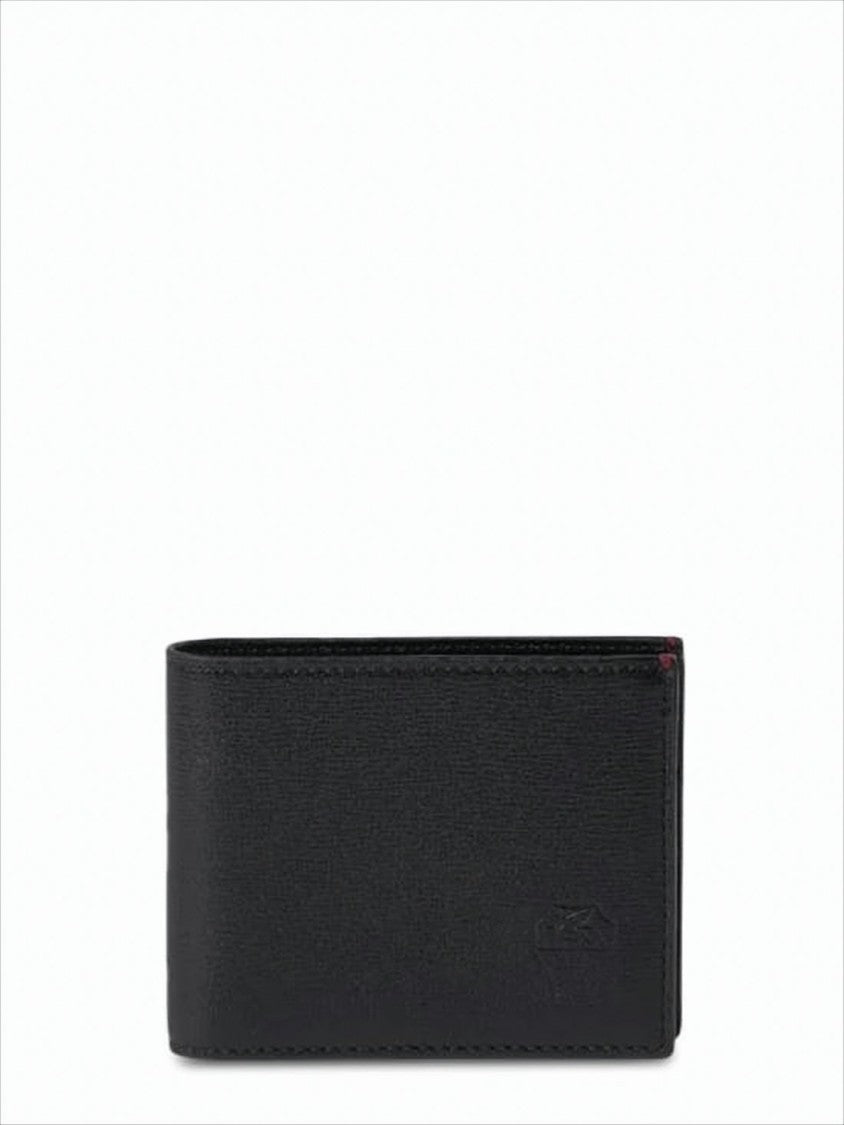 Brunello Cucinelli Smooth Goatskin Leather Bifold Wallet With Embossed Logo