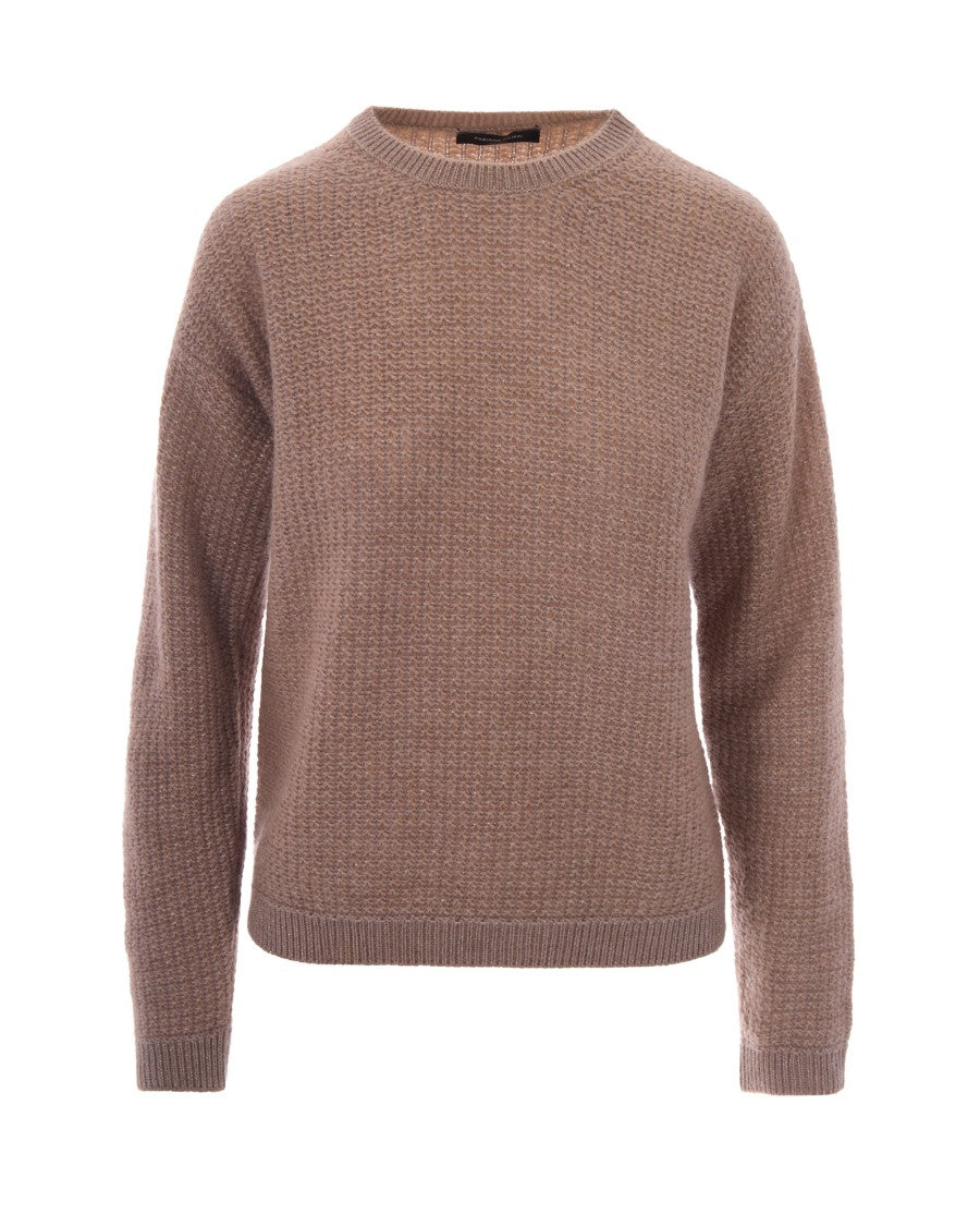Fabiana Filippi Textured Knit Sweater With Lurex Thread And Ribbed Details