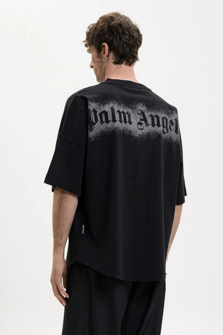 Palm Angels Black Cotton Printed T-Shirt