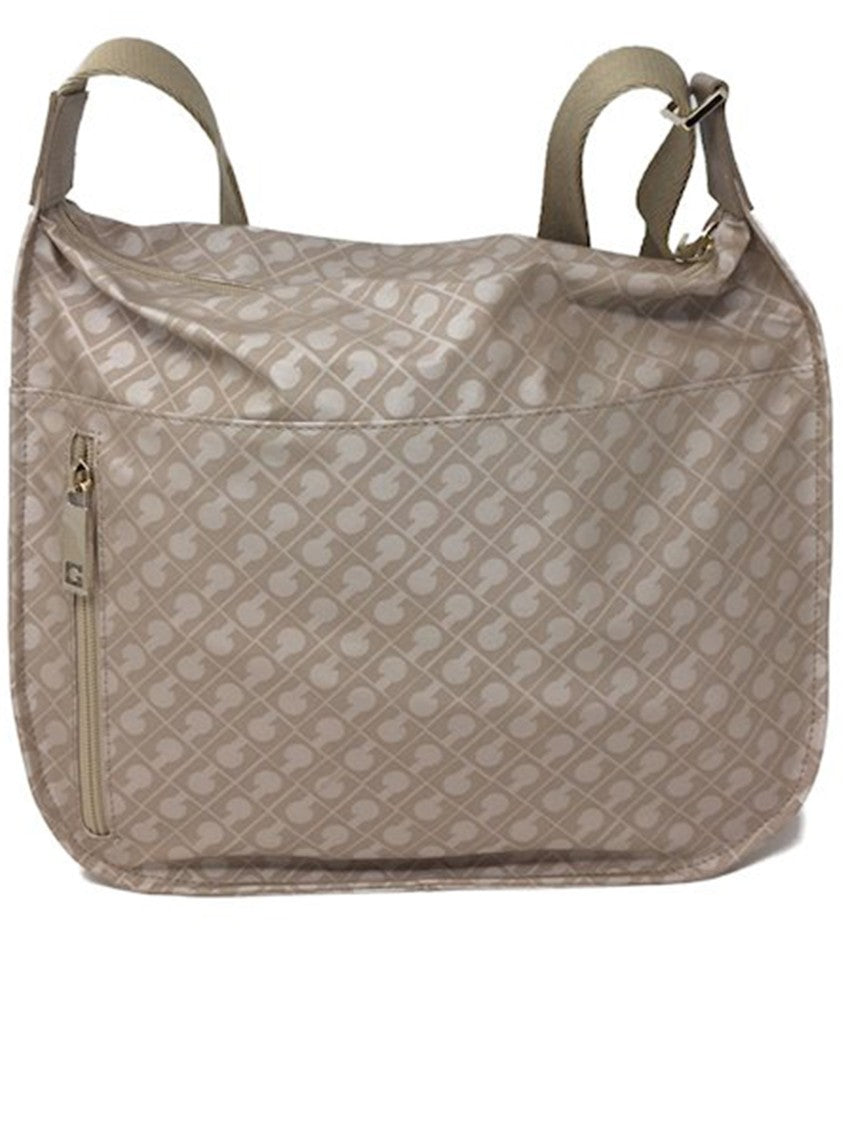 Gherardini Neutrals Rectangular Patterned Leather Crossbody Satchel