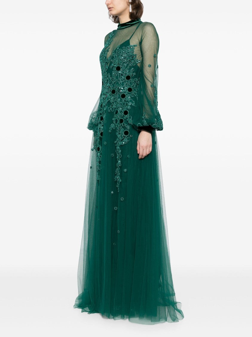 Saiid Kobeisy Embroidered Tulle Dress