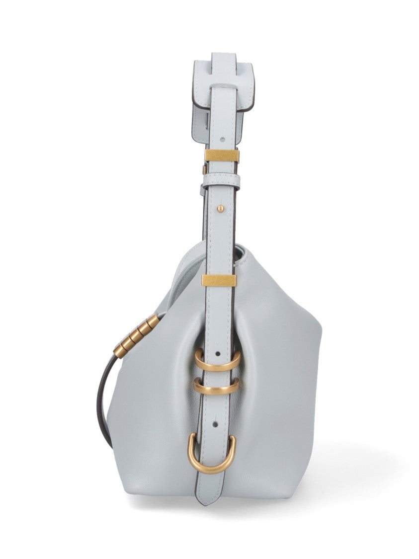 Pinko Rectangular Grey Bag With Structured Design