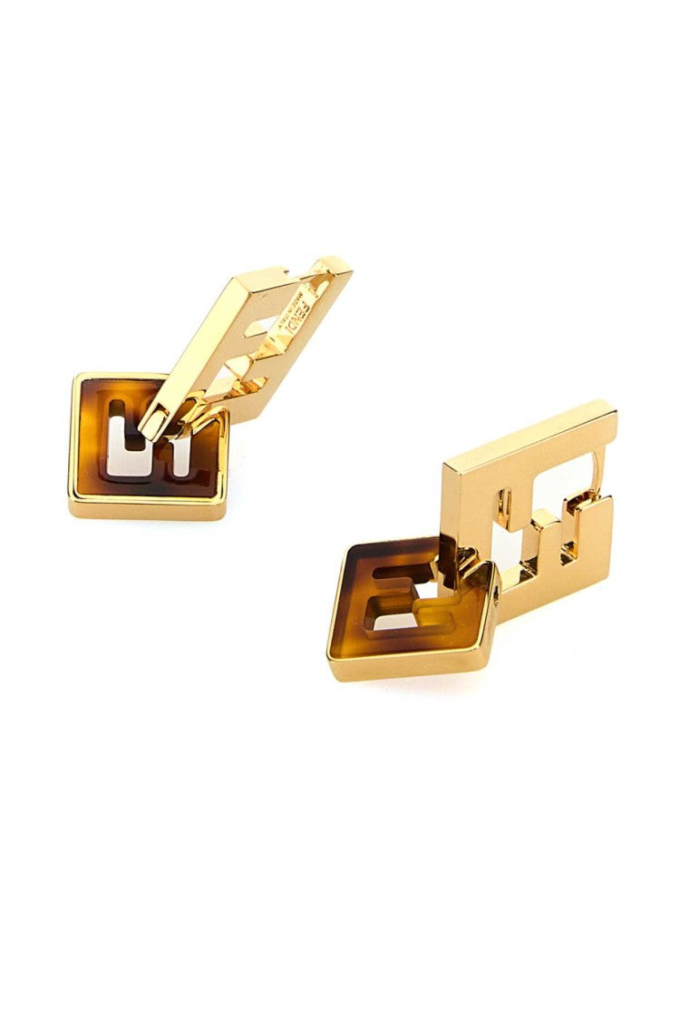 Fendi Printed Plexiglass And Metal Forever Fendi Earrings