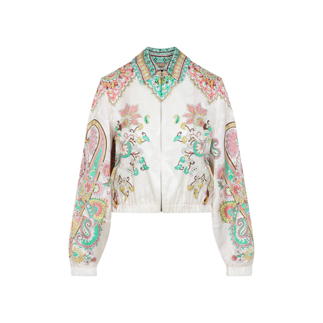 Etro Lucky Charms White Viscose Bomber Jacket