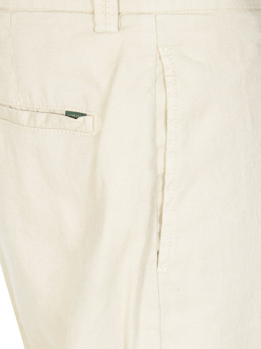 Berwich Linen Blend Overfit Pleated Pants