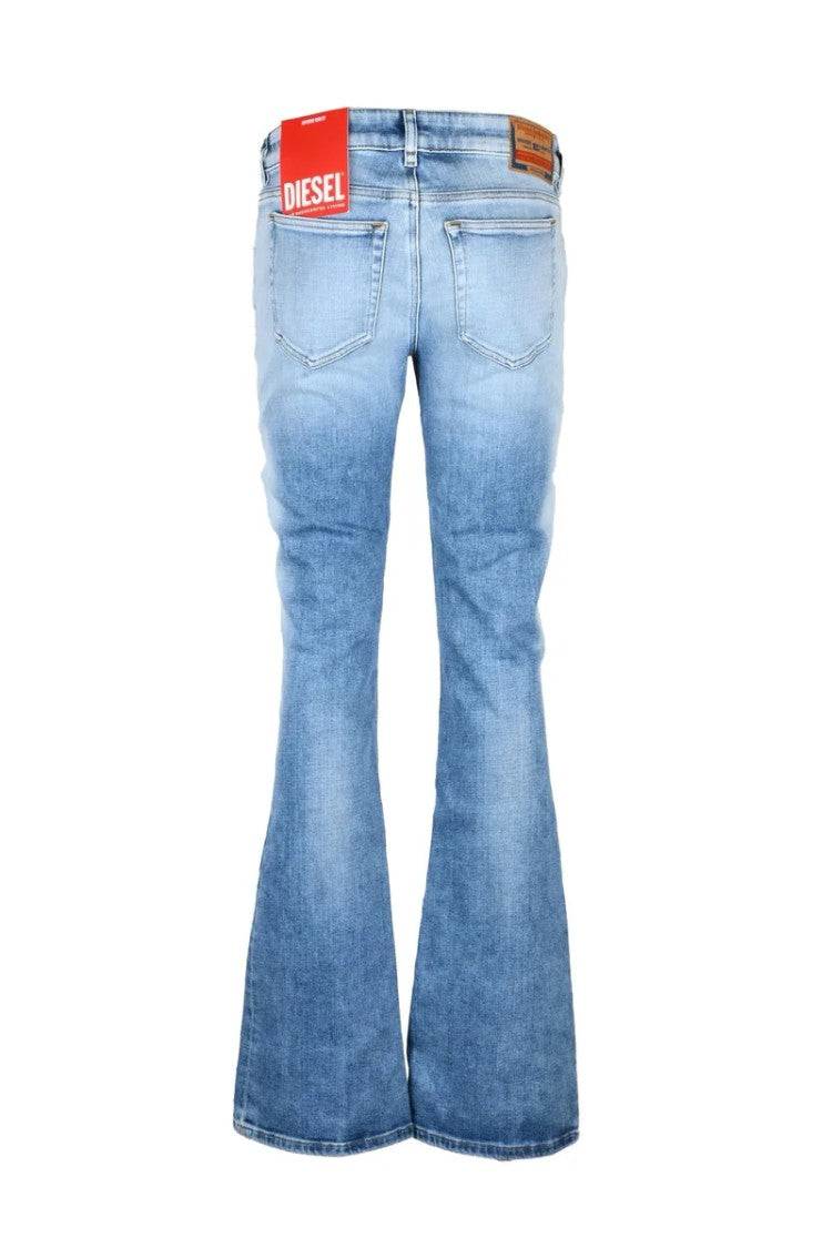 Diesel Light Blue Cotton Elastomultiester Elastane Women's Jeans