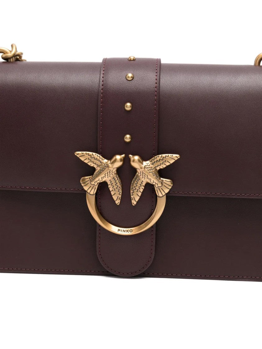 Pinko Love Leather Crossbody Bag