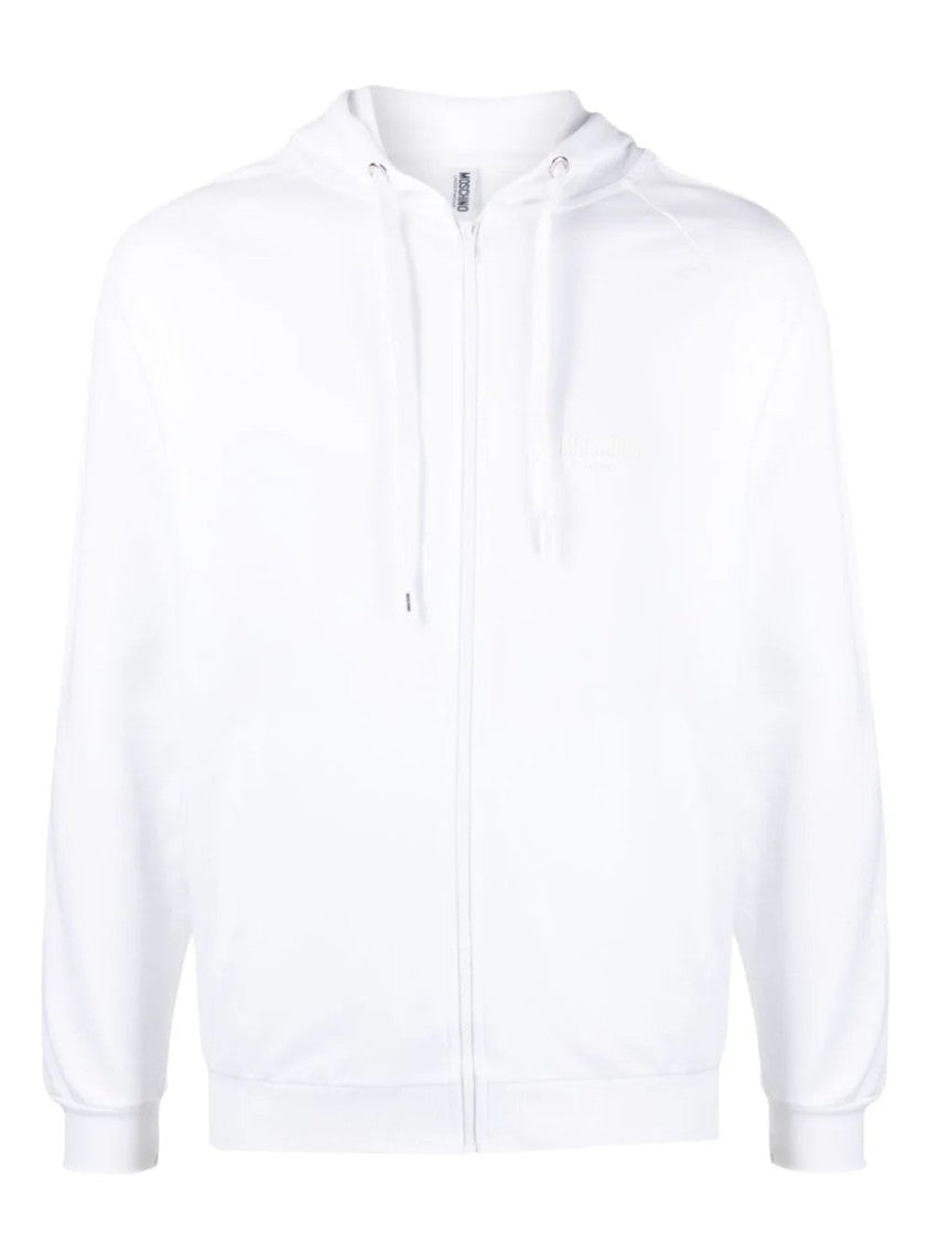 Moschino Zip-Up Sweatshirt With Contrasting Logo Band