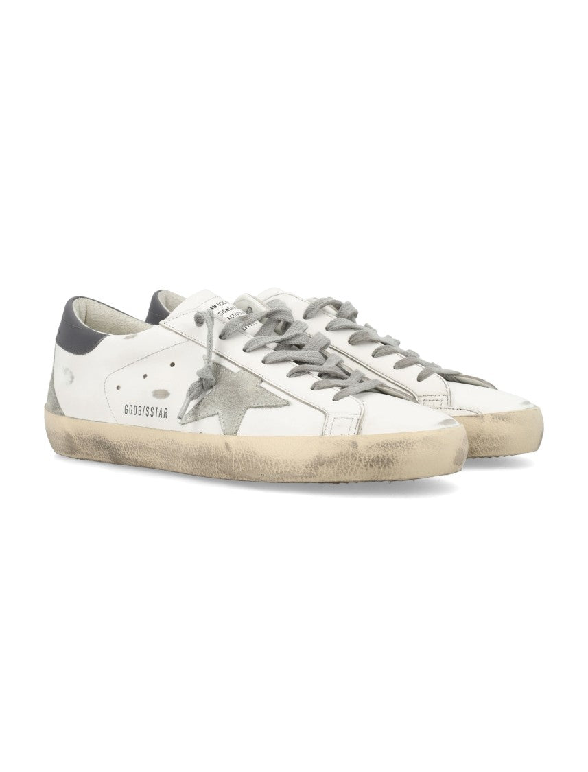 Golden Goose Low-Top White Leather Sneakers With Distressed Vintage Finish