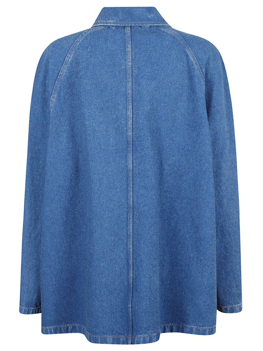 Marni Oversized Denim Jacket With Structured Collar