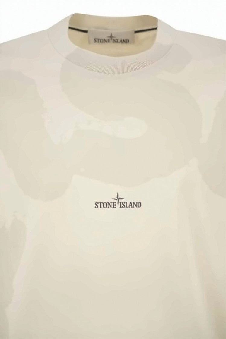 Stone Island Relaxed Fit Short-Sleeve T-Shirt With Subtle Camo Pattern