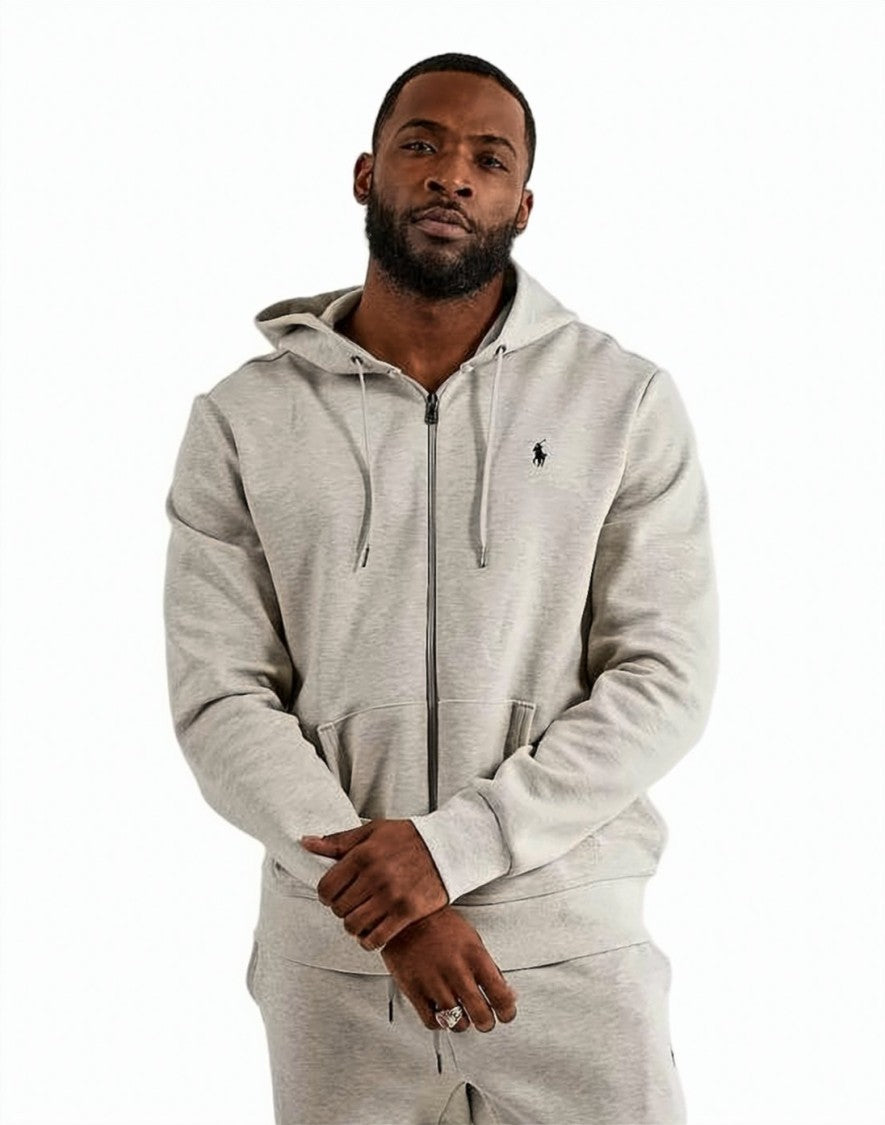 Polo Ralph Lauren Heathered Grey Zip-Up Hoodie