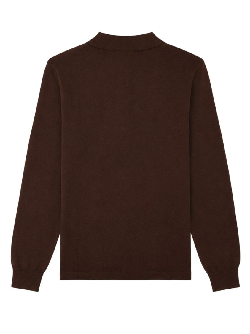 Aspesi Long-Sleeve Virgin Wool Polo Shirt