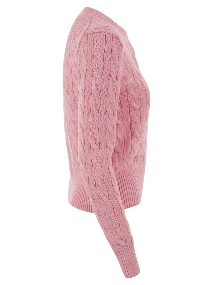 Polo Ralph Lauren Plaited Cardigan With Long Sleeves